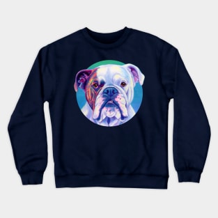 Brindle and White English Bulldog Crewneck Sweatshirt